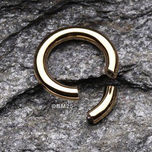 Gold Plated Segmented Captive Bead Ring